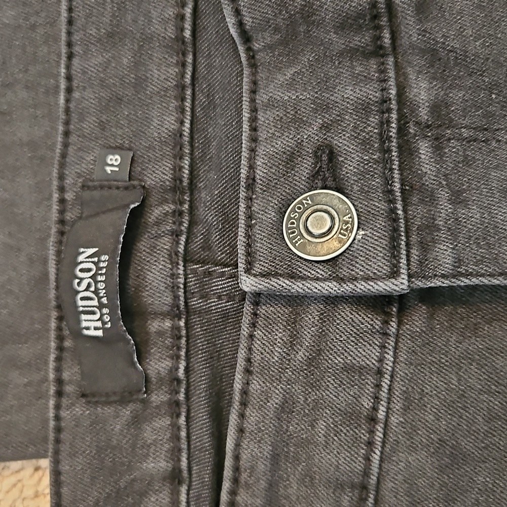 NEW! Hudson Black Wash Straight Leg Mid Rise Jeans - Picture 14 of 15